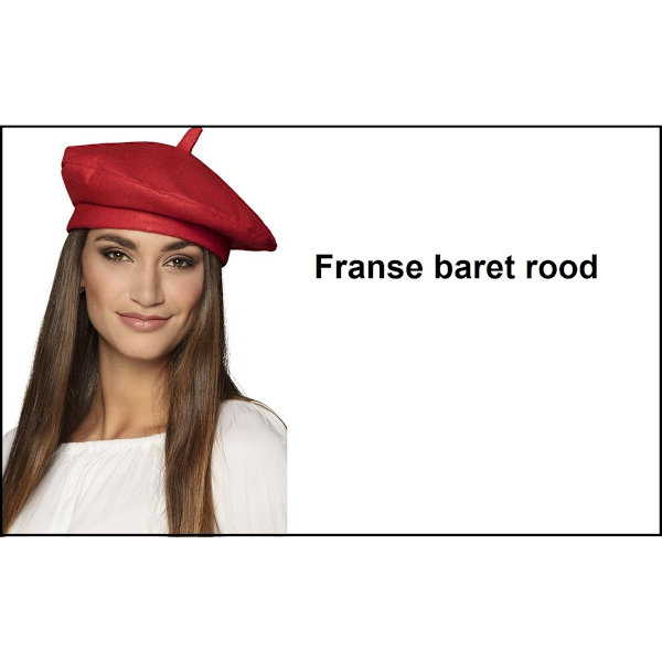 Röd fransk basker