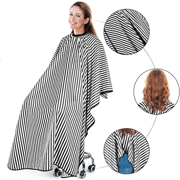 Frisørkåpe Barber Cape, Klippekapper, Full Lengde Vanntett Frisør Frisør Cape for Hårstyling, Klipp og Farger C