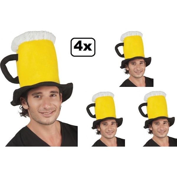 4x Ølhat gul