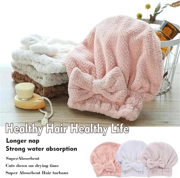 Hårtørrende Håndklædeindpakninger, 3-pak Mikrofiber Koralfleece Turbaner, Absorberende Hurtigtørrende Hætter Til Kvinder Og Piger Efter Bad, Pink Grå Beige