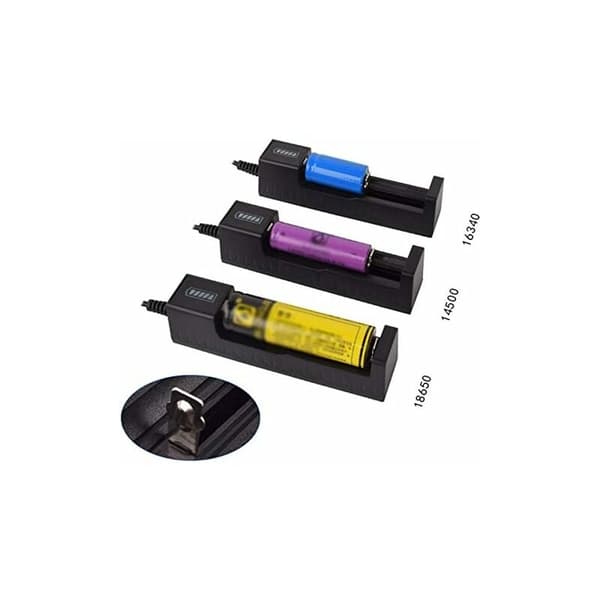 Lithium Batteri USB Oplader Blænding Lommelygte Tilbehør 18650 Oplader 26650 Smart Lithium Batteri Oplader 3.7v, Sort