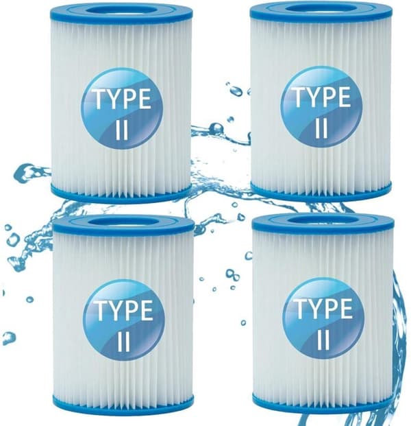 Type II poolfilter – højde 136 mm, ydre Ø106 mm, indre Ø52 mm, ABS-materiale