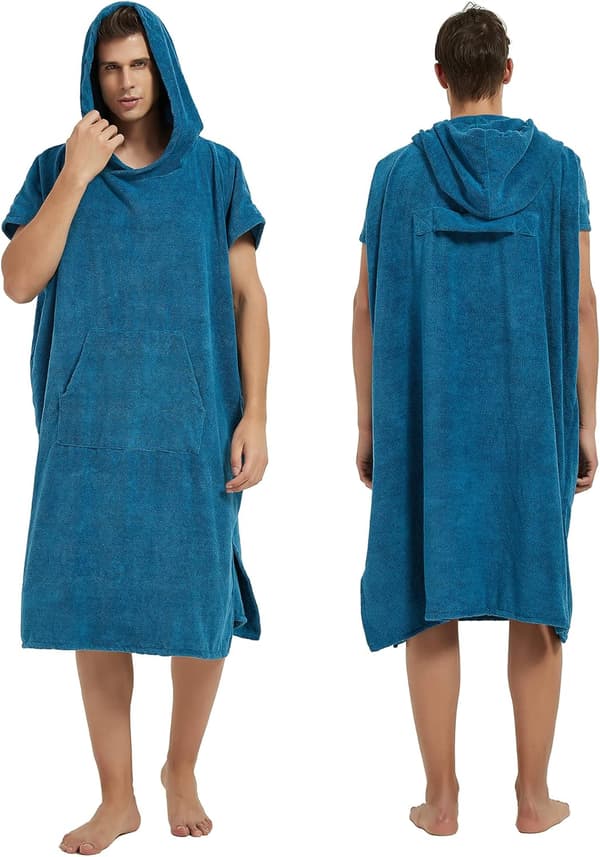 Strandhåndkle poncho for menn, hettegenser for voksne, hettegenser for kvinner, badehåndkle