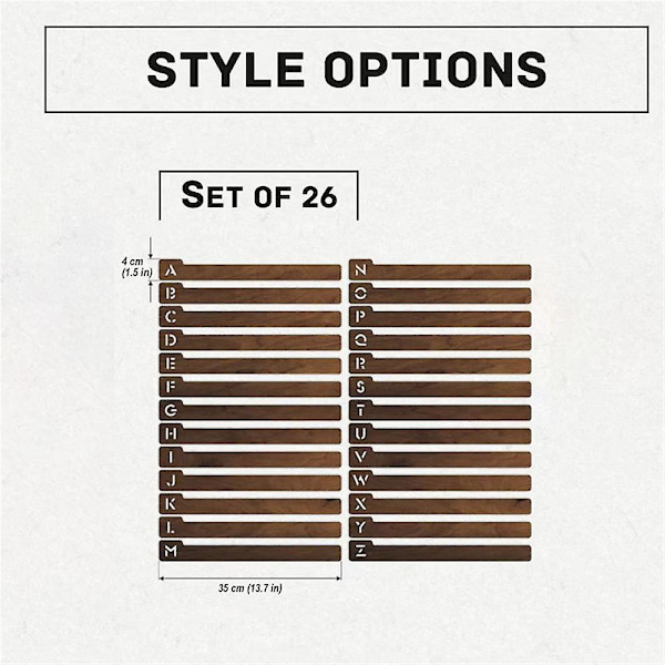 Vinyl Record Dividers, 26 alfabetiska vinyl Record Storage Dividers A-Z