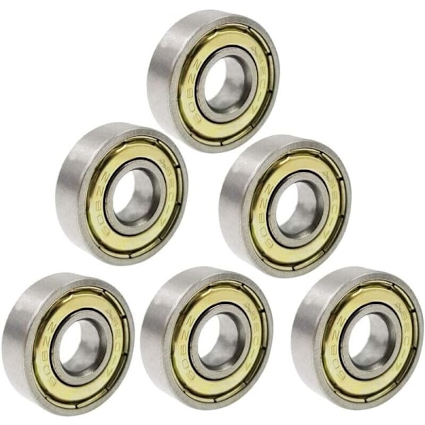608 ZZ Metallkulelager Dobbel Skjermet Skatelager for Rulleskøyter, Skateboard, Longboard, Waveboard 8x22x7 mm 20 stk..DEBUNS