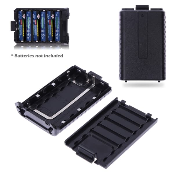 6x AAA-batteri erstatningspakke for Shell Box til Baofeng UV-5R 5RE Two Way Ra