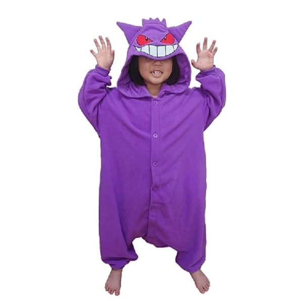 Polarfleece-serie Halloween Cartoon Djur En-dels Pyjamas MJ51 Parpyjamas Gengar children's model 140