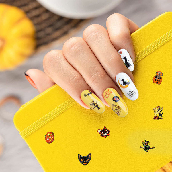 IC Höst Halloween Nagelstickers Dödskalle Nagelstickers 3D Självhäftande Stil 2