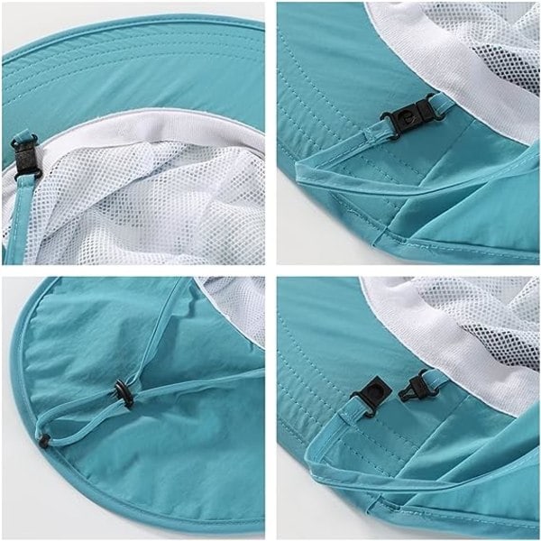 IC Baby Toddler Barn Solhatt Bred Skygge UPF50+ Fiskehatt med Hakestropp