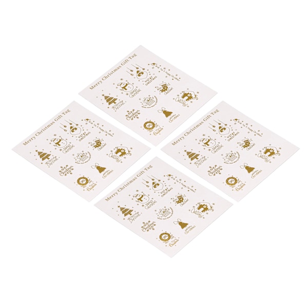 200 stk julegavemerker Multi Graphic Tykk DIY julegavepapirmerker med snor 0.1