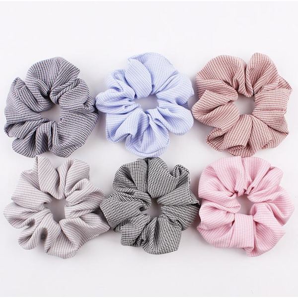 24 stk. Hår Scrunchies, Hårsnoddar, Hårbånd, Rockabilly Multicolor multifärg