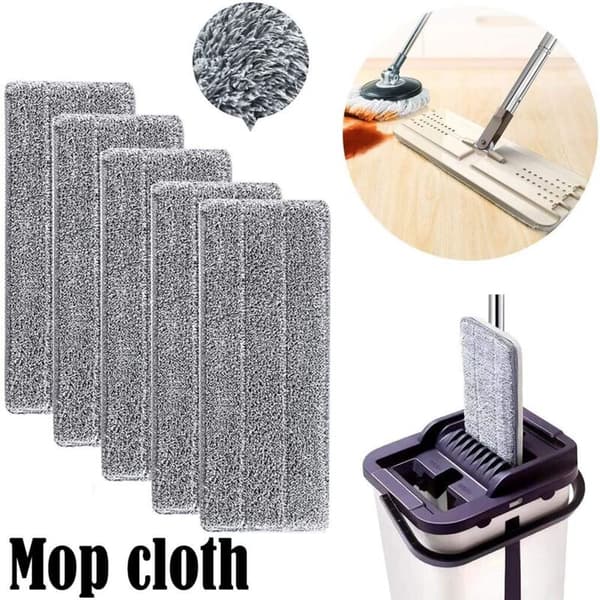 Superabsorberende moppehode-refiller - Vaskbar mikrofiber moppehode for husholdningsbruk, rengjøringspute, vaskbar mikrofiber mopp (10 stk)