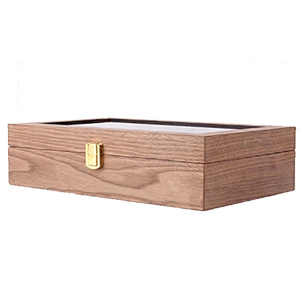 Klockbox 12 klockor Trä - VALNÖT Walnut Valnöt