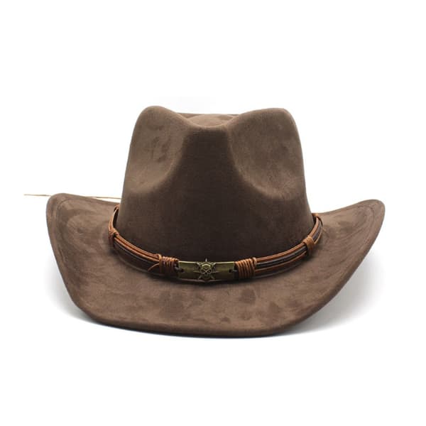 Retro Faux Suede Cowboy Hat, Breathable Jazz Knight Hat, Large Brim Grass Country Hat, Spring, Solid Color White No, white No,