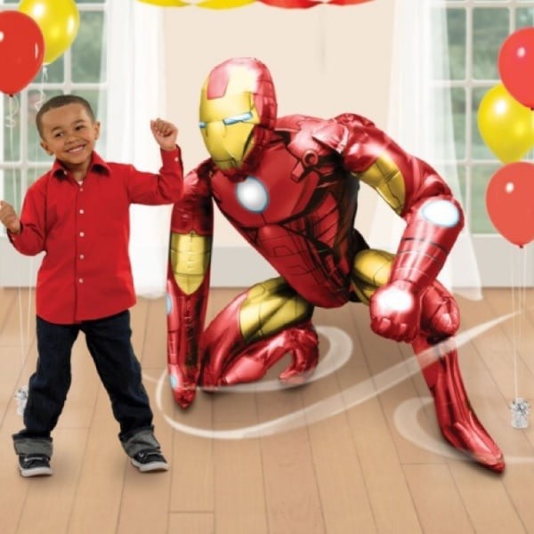 3D superhjälte spindelman Iron Man tecknad födelsedag ballong Batman