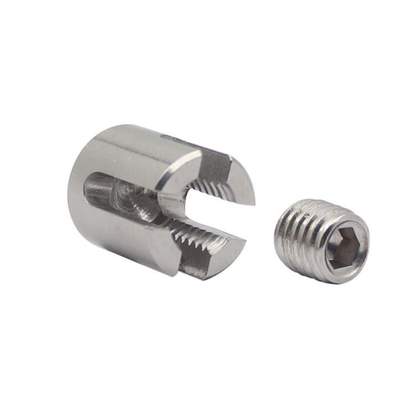 Pakke med 5 kabelklemmer i rustfritt stål (A4) - For 2 mm kabel - M8 (for 2 mm kabel)