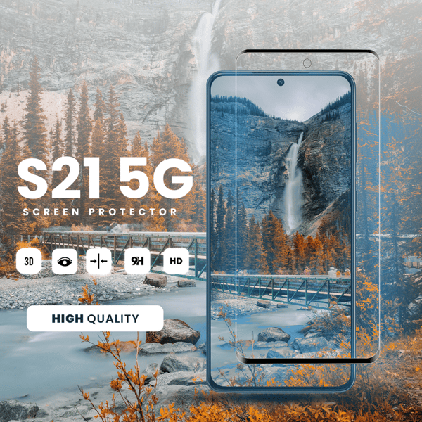 Samsung Galaxy S21 5G - Hærdet Glas 9H - Super Kvalitet 3D