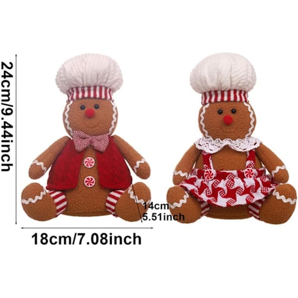 Pepparkaksgubbe Plyschdocka - Mysig Julduk Leksak Boy