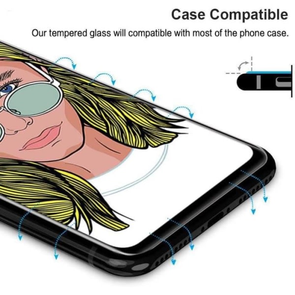 [3 delar] Härdat glas för Huawei P Smart Z, ultratunt genomskinligt glas skärmskydd 9H hårdhet luftbubbla fri