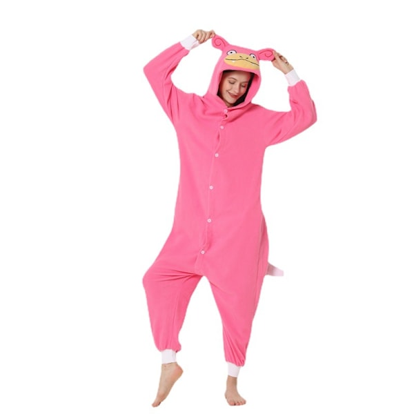 Polar Fleece -sarjan Halloween-piirretty eläin yhden osan pyjama MJ51 pariskunta pyjama Pidgeot M