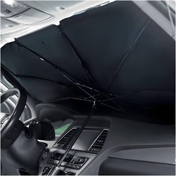 Solskydd för bil, invändigt solskydd för vindruta, hopfällbart solskydd för bil, blockerar 99,9 % av UV-strålar för bil, SUV, lastbil (140 x 79 cm)