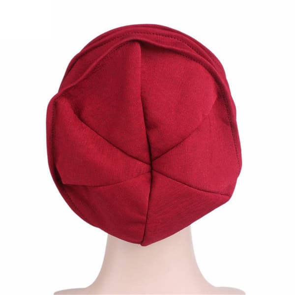 Elastisk turbanlue for kvinner, myk bomullshette muslimsk hijab hodeplagg chemo-hatt navy