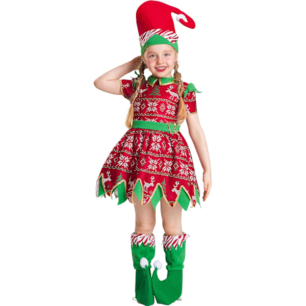 Feydräkt Barn Pojkar Flickor Jul Feydräkt Jul Feydräkt Onesie För Jul Karneval Fest (104-140) 3-10 År flickor 4-6 ans