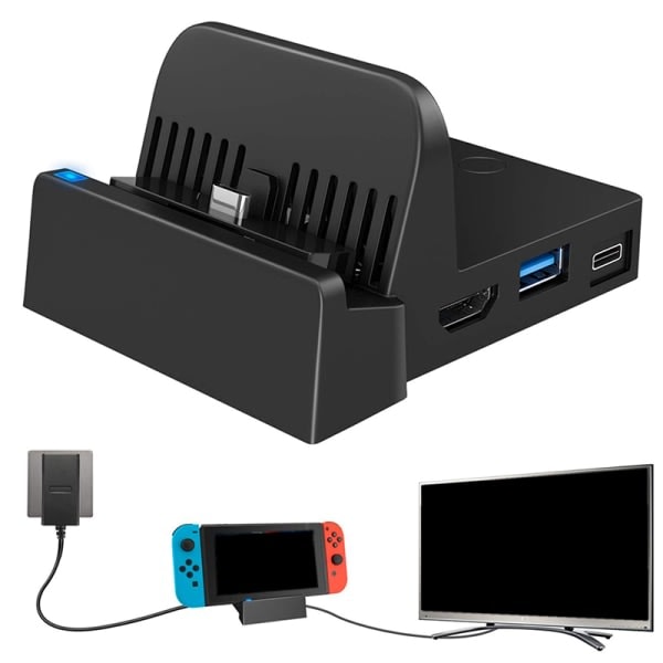 IC Dockingstasjon for Switch Ladestasjon 4K HDMI TV Adapter 48*36*21mm