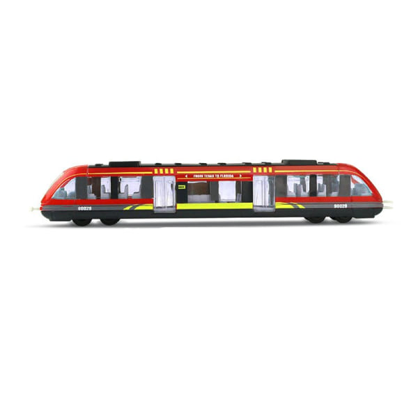 Tåg gjutet under höghastighetstryck av metallegering, pedagogisk leksaksmodell för pojkar, barnkollektion, presentnummer - fordonsleksaker red