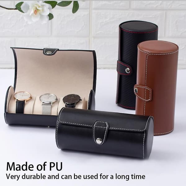 Klockfodral Armband Förvaringsficka Resesmyckesskydd Black