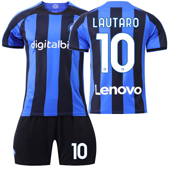 22-23 Inter Milan Hjemmebanetrøje Nr. 90 Lukaku Nr. 10 Lautaro Nr. 9 Dzeko Fodboldtrøje Voksen Dragt Trøje 22-23 Inter Milan Hjemme Nummer 10 22-23 Inter Milan home number 10 #L