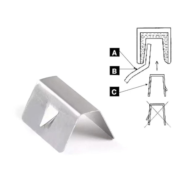 Metal Fixing Clips for Wind Deflectors 12pcs