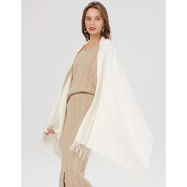 [200X70cm, vit] K cashmere sjal för män och kvinnor elegant