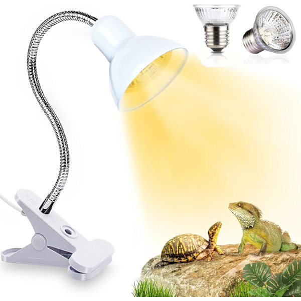 Skildpadde varmelampe, krybdyr landskildpadde lampe, landskildpadde lampe, krybdyr varmelampe, til krybdyr, padder, skildpadder B-white-b
