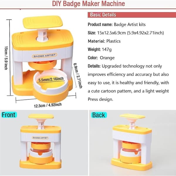 Barnes Merke Knapp Maker DIY Knappemaskin