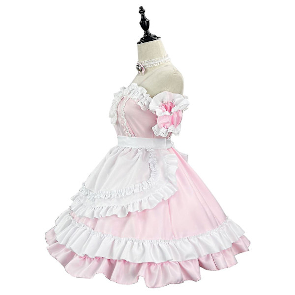 Rask frakt kvinners søte Lolita-kjole viktoriansk ermeløs prinsesse cosplay-kostymer hjemmekjoler XL
