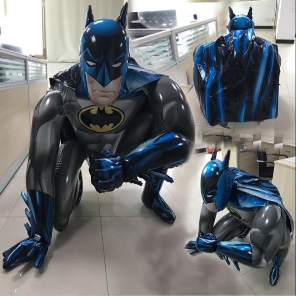 3D superhjälte spindelman Iron Man tecknad födelsedag ballong Batman
