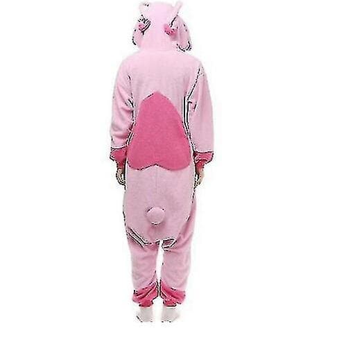 Regnbågshorn Monster Stitch Kläder Pyjamas Jumpsuit Sovkläder Djur Hoodie Rosa Pink S