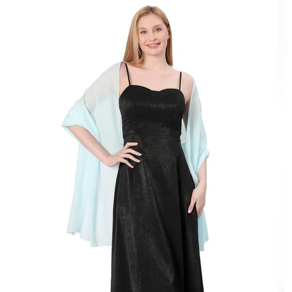 Aftonklänningar Sjal Dam Cape Wraps LJUSBLÅ LJUSBLÅ Ljusblå Light Blue