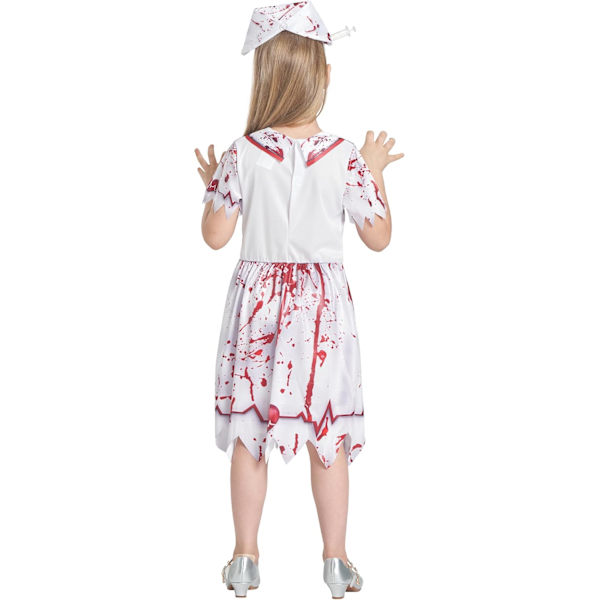 Zombie Halloween-kostume, piger drenge kvinder cheerleader high school fange brud sygeplejerske store børn fantasi outfit 24 barn sjuksköterska 7-8 ans