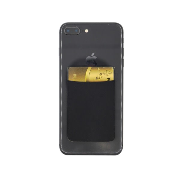 Mobil plånbok/korthållare - självhäftande svart
