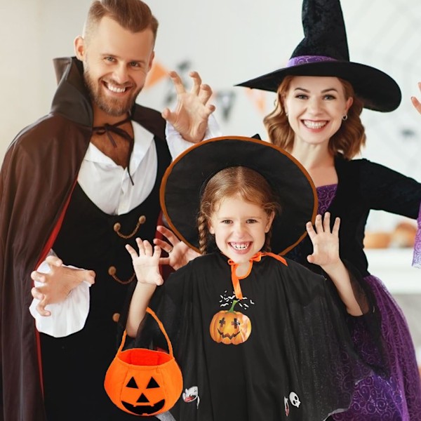 Halloween-flaggermus for barn, egnet for Halloween-barn, jenter og gutter., Svart 2, L