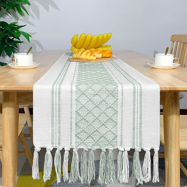 Bordslöpare Enkel Frans Bordsflagga GRÅ STIL 2 STIL 2 grå stil 2-stil 2 grey style 2-style 2