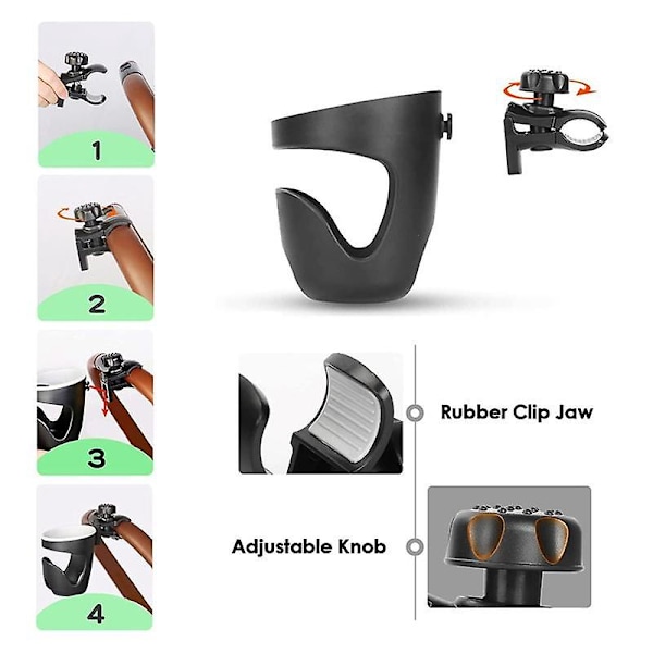 Båd Rail Kopholder Universal Drikkeholdere Rotation Justerbar Klemme Båd Drikkeholder, 1stk
