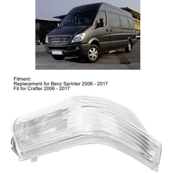 Vandtæt Sidespejl Blinklys Glas EMPID0021 Højre Side Udskiftning til Benz Sprinter
