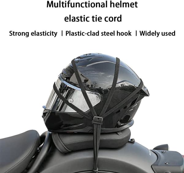 2-pak elastiske laststropper, nylon og latex, justerbare kroge til cykler, motorcykler og bagagebærere, sort, 60cm/90cm