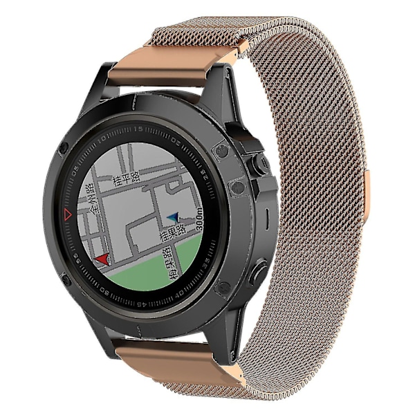 Rem til Garmin Fenix 7 7X 7S 6 6X 6S Forerunner 955 255, Metal Magnetisk Armbånd Rem