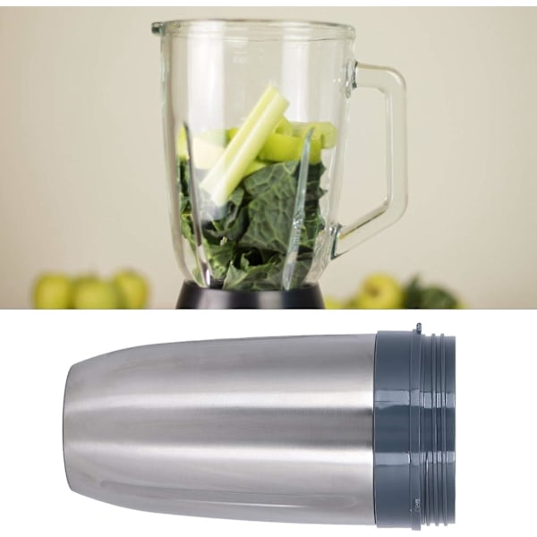 Blender-säiliökuppi, kannettava vaihdettava ruostumattomasta teräksestä valmistettu osa, sopii 600 W, 900 W ja 1000 W Nutribullet-mehukeittimeen