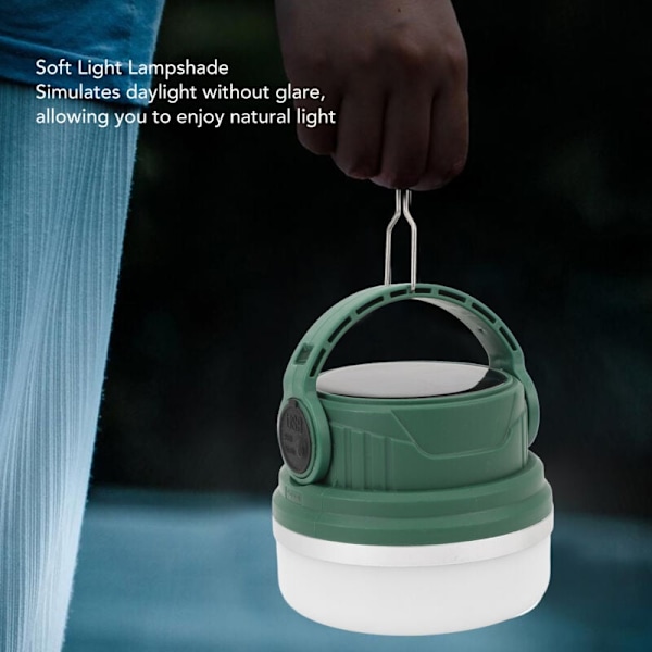 Campinglykta 28 LED Hög Ljusstyrka Portabel Lampa Typ C Laddningslampa för Utomhusbelysning Grön, DUBUNS