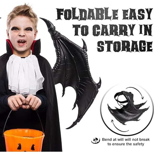 IC Drakdräkt för barn, pojkar och flickor, drakvinge, svans och maskset, cosplaykostym, halloweendräkt